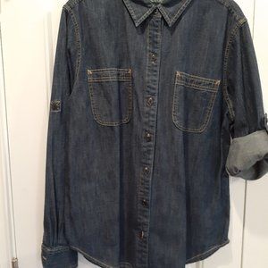 LAUREN RALPH LAUREN DENIM SHIRT-XL